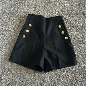 XS Zara Black High Waisted Shorts